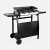 Plancha de gas de 3 quemadores 7,5kW + carro