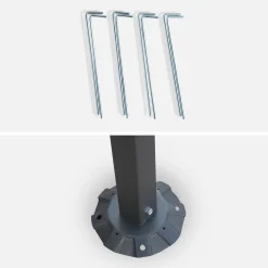 Pérgola adosada de acero, 3x2.5m