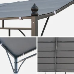 Pérgola adosada de acero, 3x2.5m