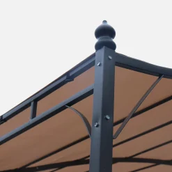 Pérgola adosada de acero, 3x2.5m