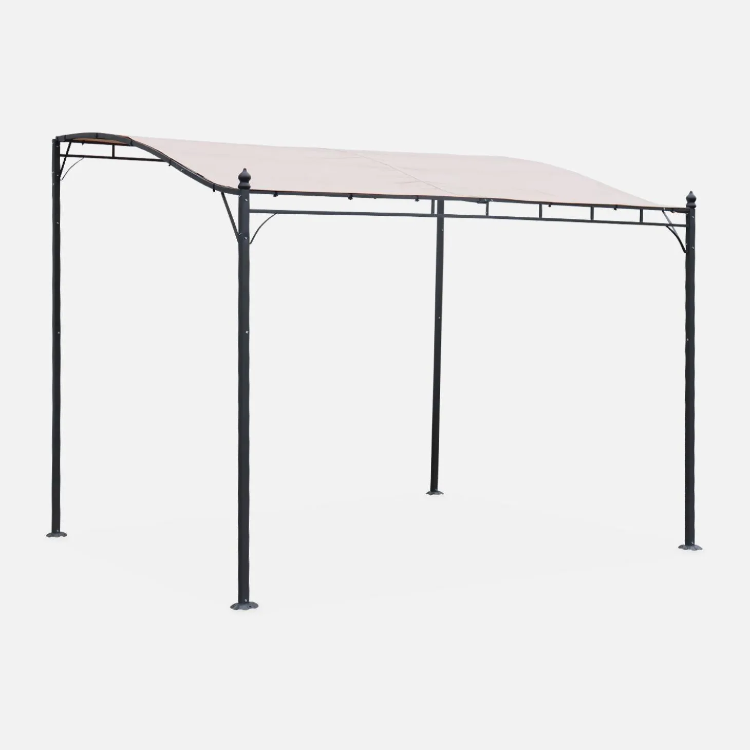 Pérgola adosada de acero, 3x2.5m