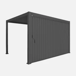 Pérgola bioclimática de aluminio 3x4m + panel vertical 4m