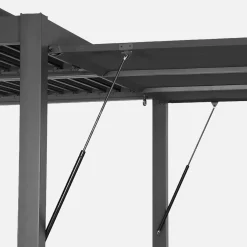 Pérgola bioclimática de aluminio y acero 3x4m + toldo 3m