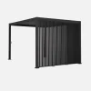 Pérgola bioclimática de aluminio 3x4m + 3 persianas verticales 1.3m