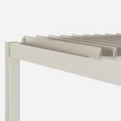 Pérgola bioclimática de aluminio y acero con lamas orientables, 3,6x3,6m