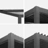 Pérgola bioclimática de aluminio y acero 3x4m + toldo 4m