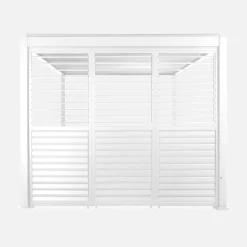 Pérgola bioclimática de aluminio 3x4m + 3 persianas 1m lamas orientables