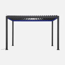 Pérgola bioclimática eléctrica Triomphe LED 3x4m + toldo 3m