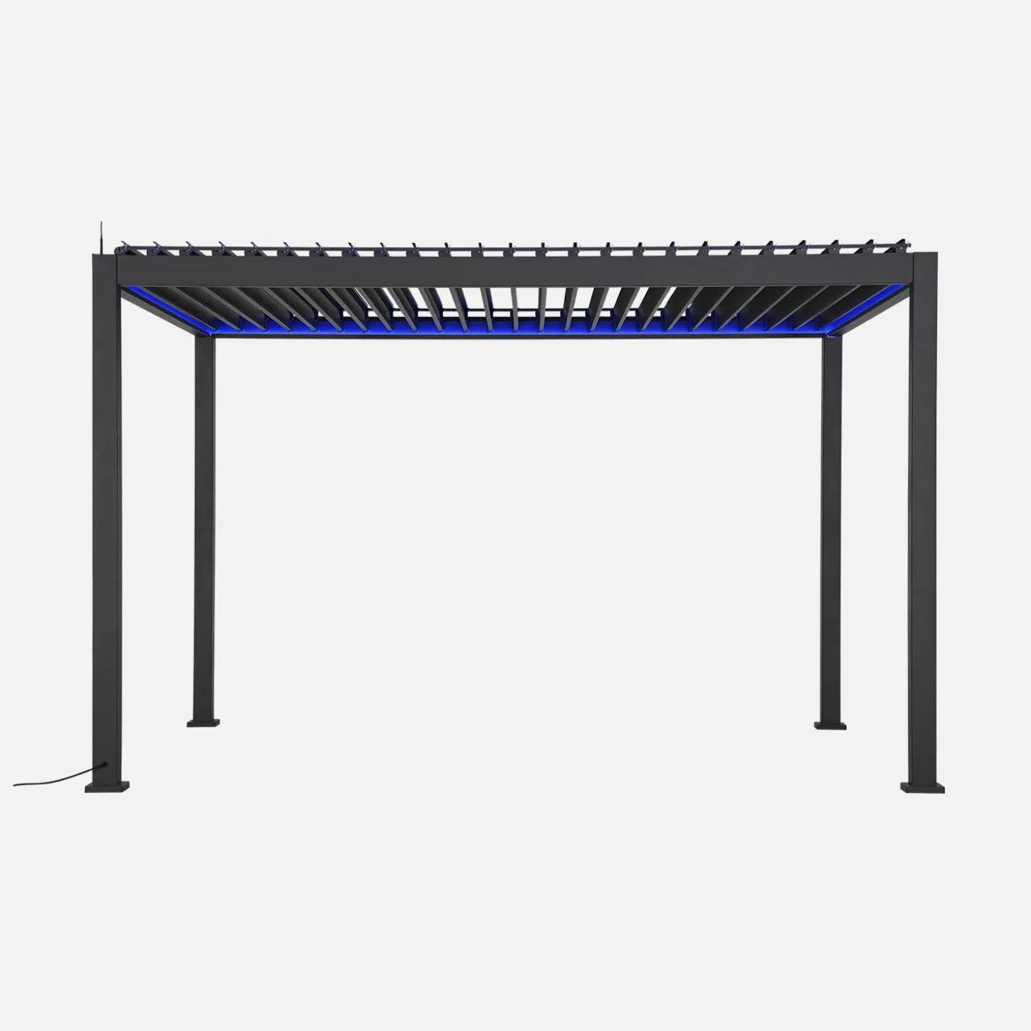 Pérgola bioclimática eléctrica Triomphe LED 3x4m + toldo 3m