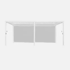 Pérgola bioclimática 3x6m + 2 toldos verticales de 3m