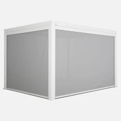 Pérgola bioclimática 3x4m con 2 toldos verticales de 3m y 4m