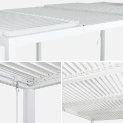 Pérgola bioclimática 3x6m de aluminio y acero con lamas orientables