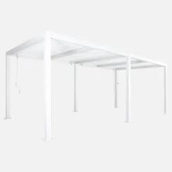 Pérgola bioclimática 3x6m de aluminio y acero con lamas orientables