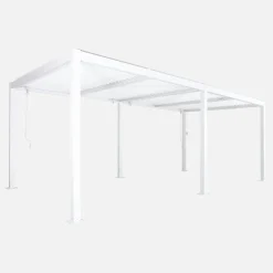 Pérgola bioclimática 3x6m de aluminio y acero con lamas orientables