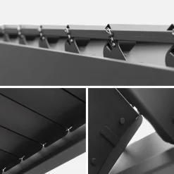 Pérgola bioclimática 3x3m de aluminio con lamas orientables