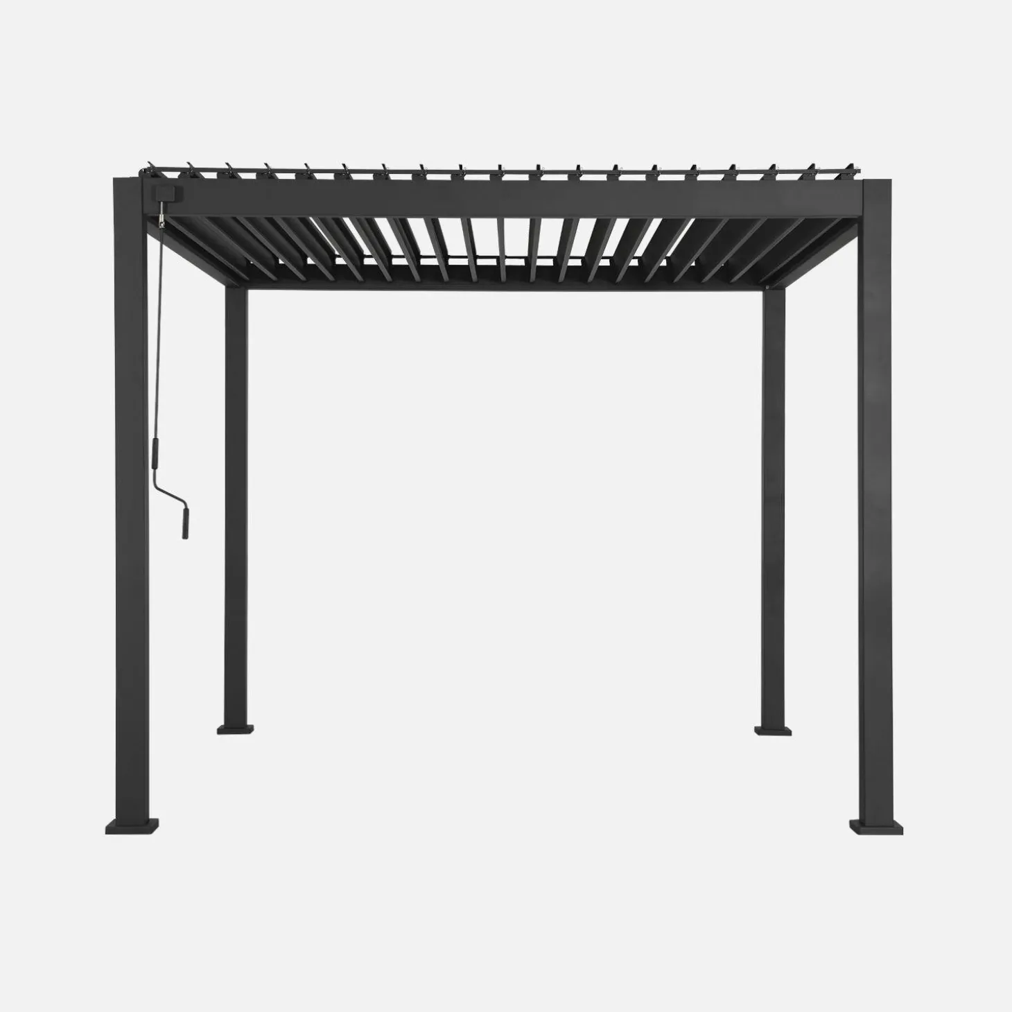 Pérgola bioclimática 3x3m de aluminio con lamas orientables