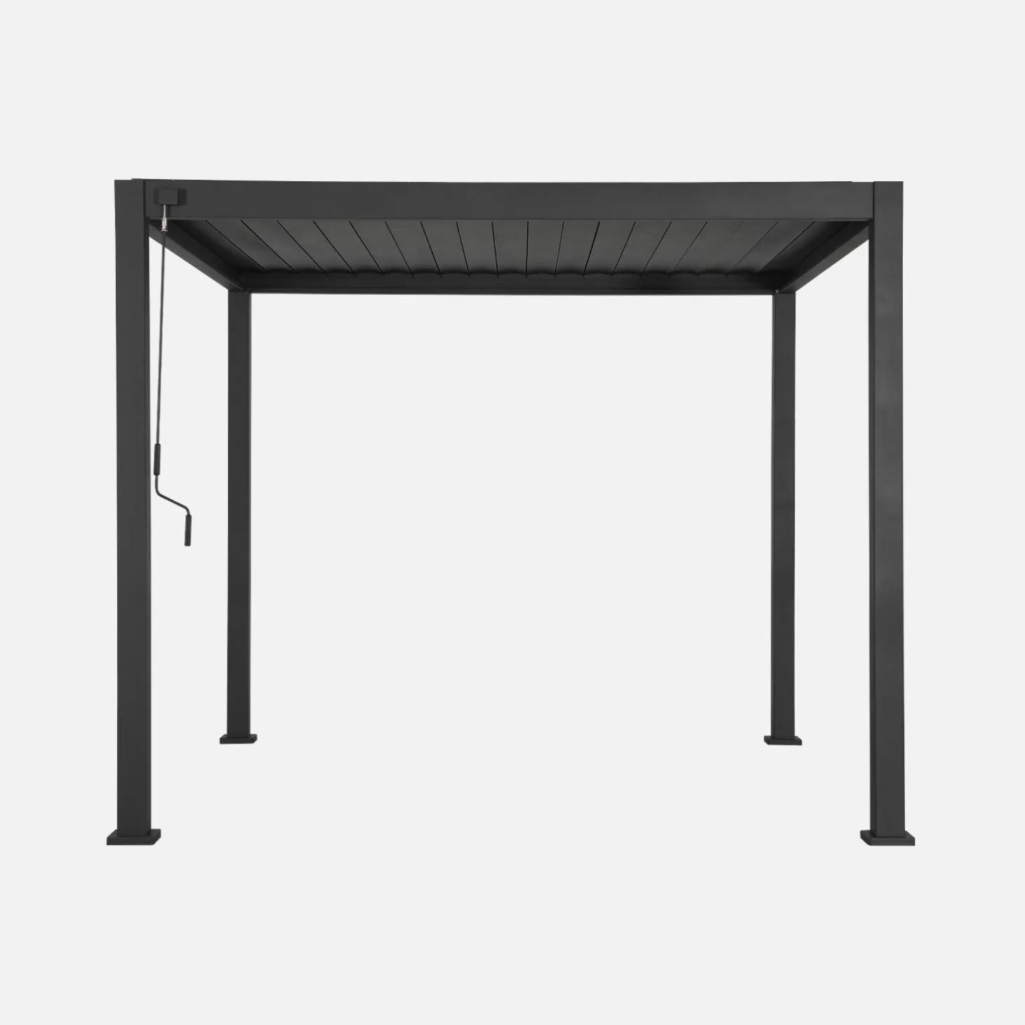 Pérgola bioclimática 3x3m de aluminio con lamas orientables