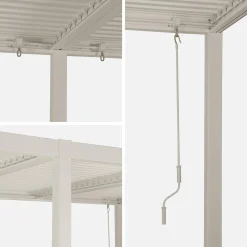 Pérgola bioclimática 3x6m de aluminio y acero con lamas orientables