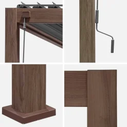 Pérgola bioclimática 3x4m de aluminio con lamas orientables