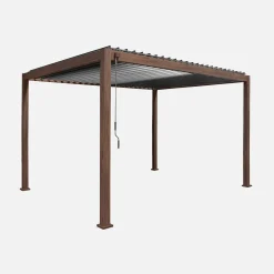 Pérgola bioclimática 3x4m de aluminio con lamas orientables