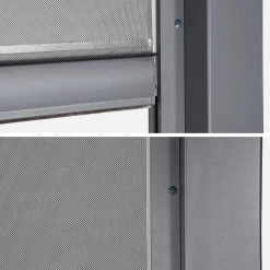 Pérgola bioclimática 3x4m de aluminio + 2 toldos de 3m + 1 toldo de 4m