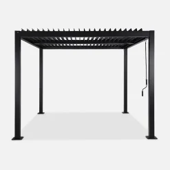 Pérgola bioclimática 3x3m de lamas de aluminio y acero