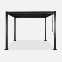 Pérgola bioclimática 3x3m de lamas de aluminio y acero