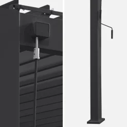 Pérgola bioclimática 3x4m de aluminio adosada con lamas orientables