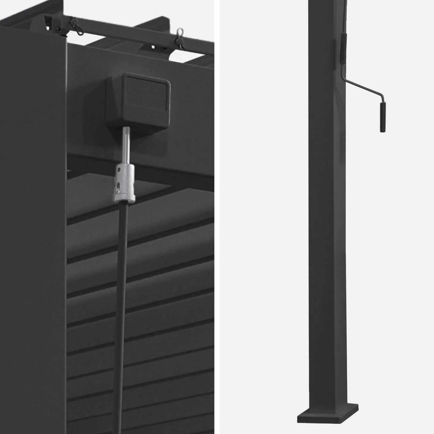 Pérgola bioclimática 3x4m de aluminio adosada con lamas orientables