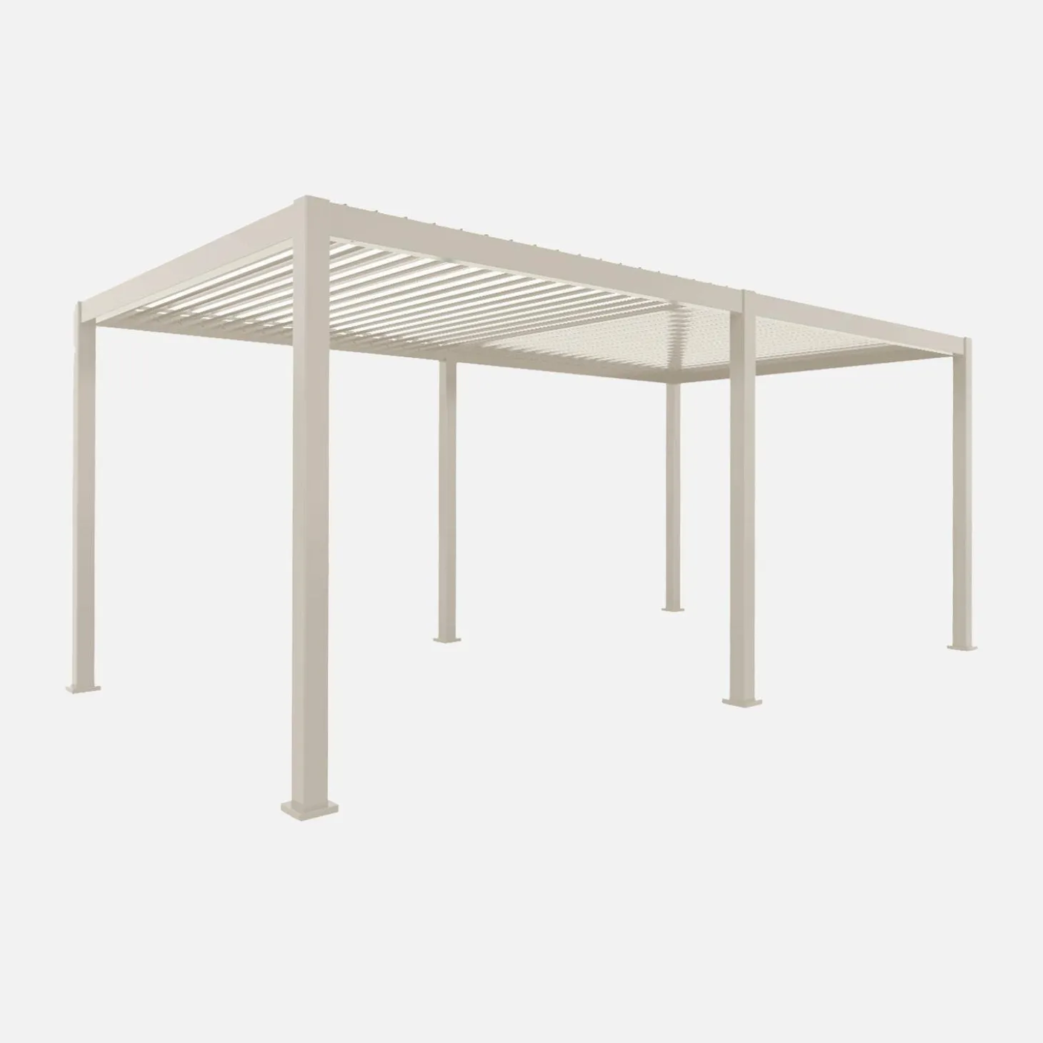 Pérgola bioclimática 3x6m de aluminio con lamas orientables