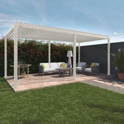 Pérgola bioclimática 3x6m de aluminio con lamas orientables