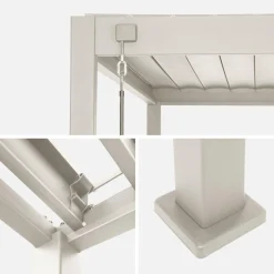 Pérgola bioclimática 3x6m de aluminio con lamas orientables