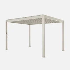 Pérgola bioclimática 3x4m de aluminio con lamas orientables
