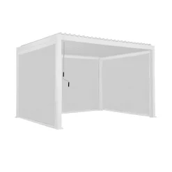 Pérgola bioclimática 3x4m de aluminio + 2 toldos de 3m + 1 toldo de 4m
