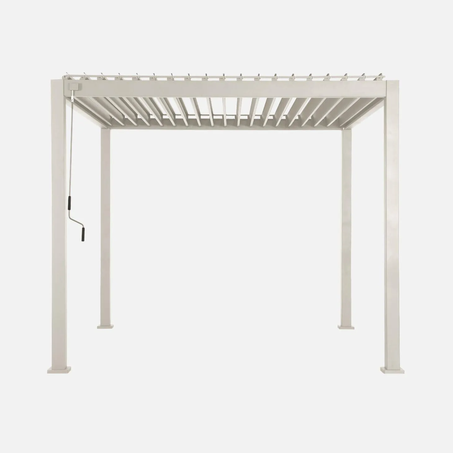 Pérgola bioclimática 3x3m de aluminio con lamas orientables