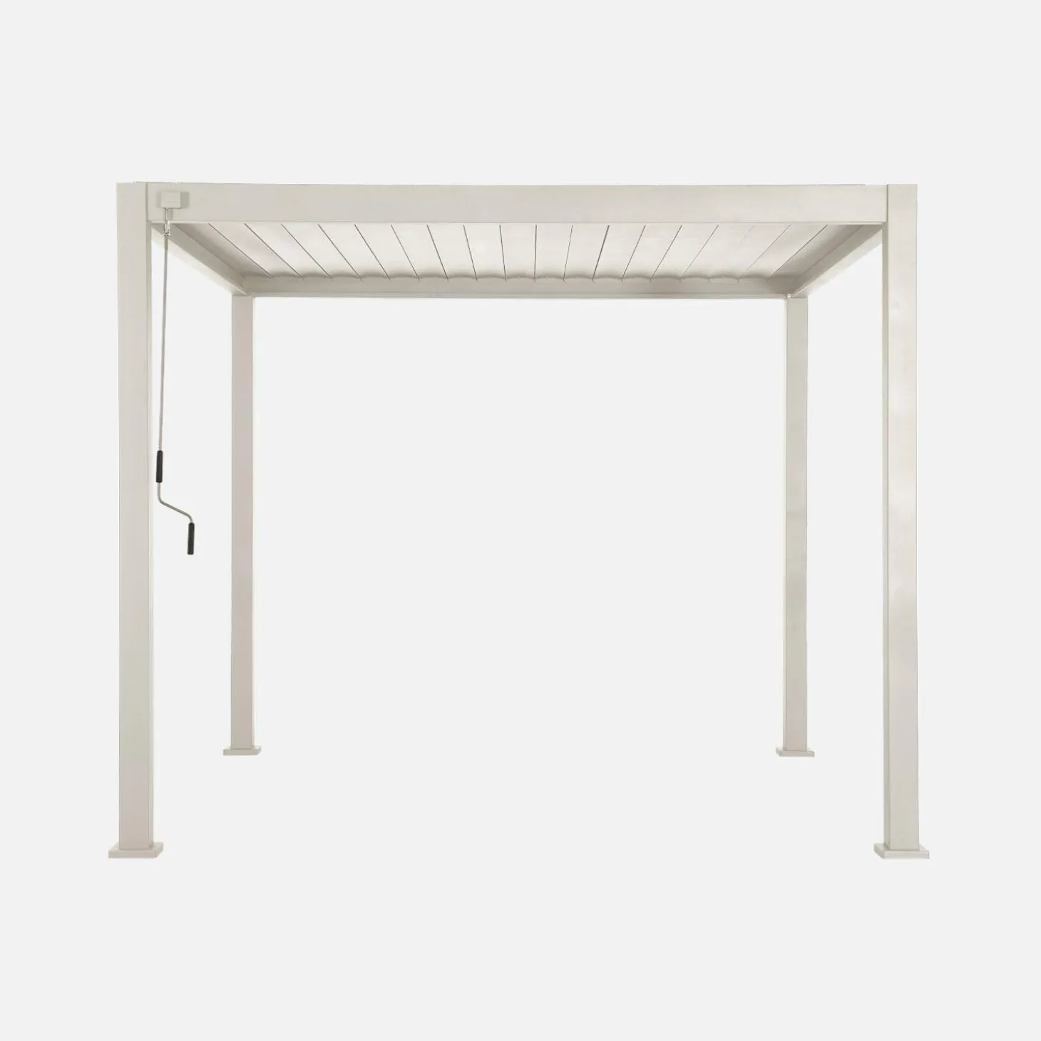 Pérgola bioclimática 3x3m de aluminio con lamas orientables