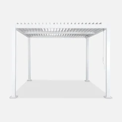 Pérgola bioclimática 3x3m de lamas de aluminio y acero