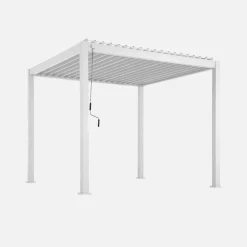 Pérgola bioclimática 3x3m de aluminio con lamas orientables