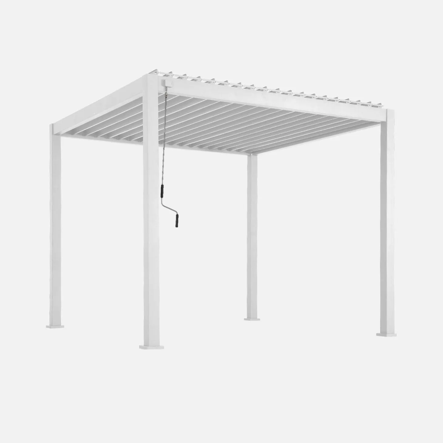 Pérgola bioclimática 3x3m de aluminio con lamas orientables