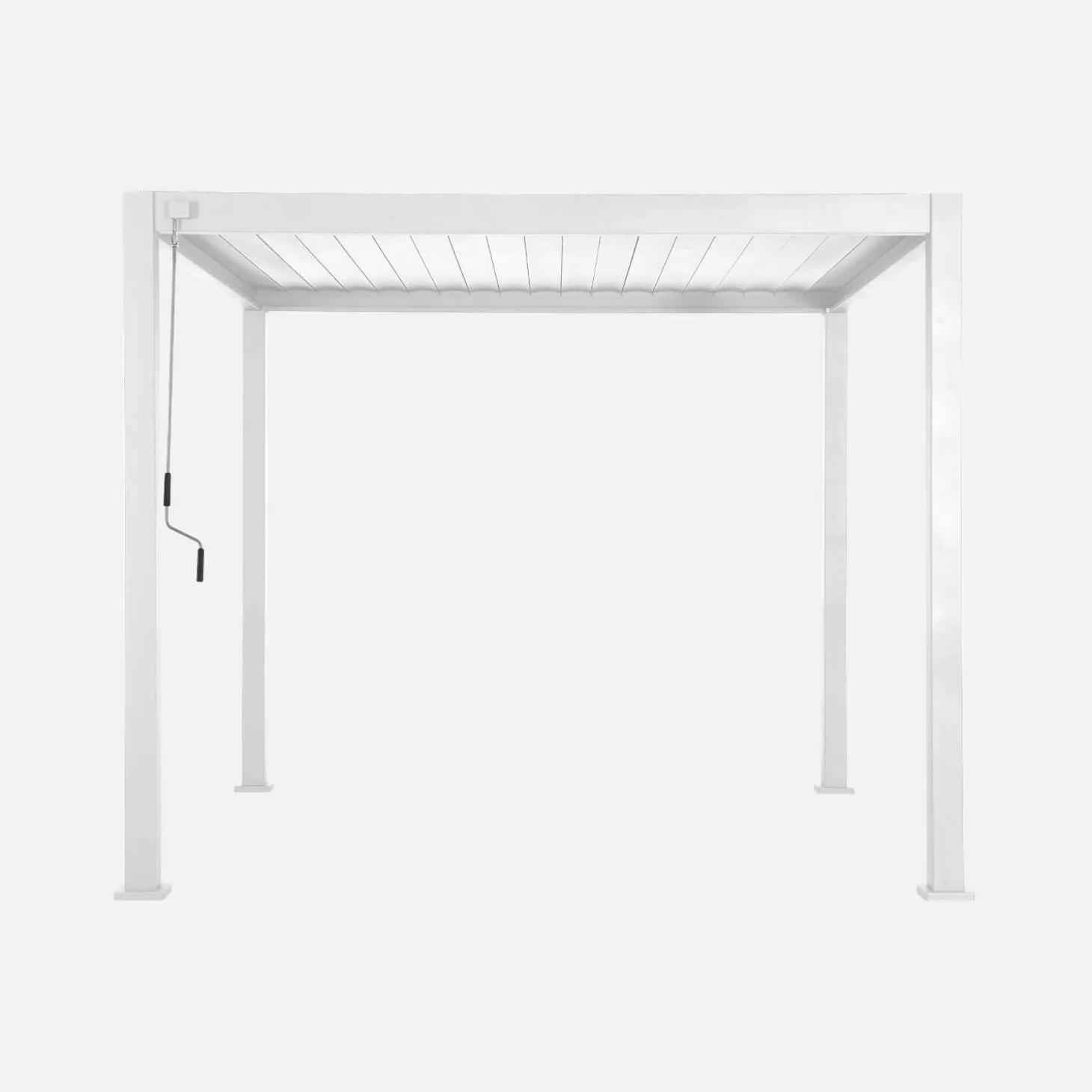 Pérgola bioclimática 3x3m de aluminio con lamas orientables