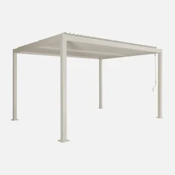 Pérgola bioclimática 3x4m de aluminio y acero con lamas orientables