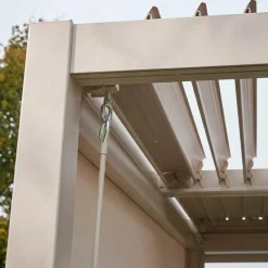 Pérgola bioclimática 3x4m de aluminio y acero con lamas orientables