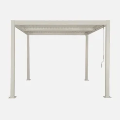 Pérgola bioclimática 3x3m de lamas de aluminio y acero