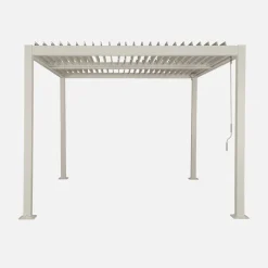 Pérgola bioclimática 3x3m de lamas de aluminio y acero
