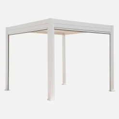 Pérgola bioclimática 3x3m V2 + 2 toldos verticales de 3m