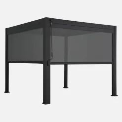Pérgola bioclimática 3x3m V2 + 2 toldos verticales de 3m