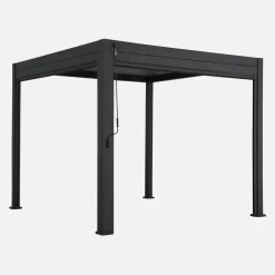 Pérgola bioclimática 3x3m V2 + 2 toldos verticales de 3m