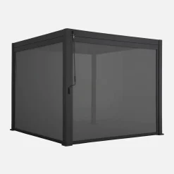 Pérgola bioclimática 3x3m V2 + 2 toldos verticales de 3m