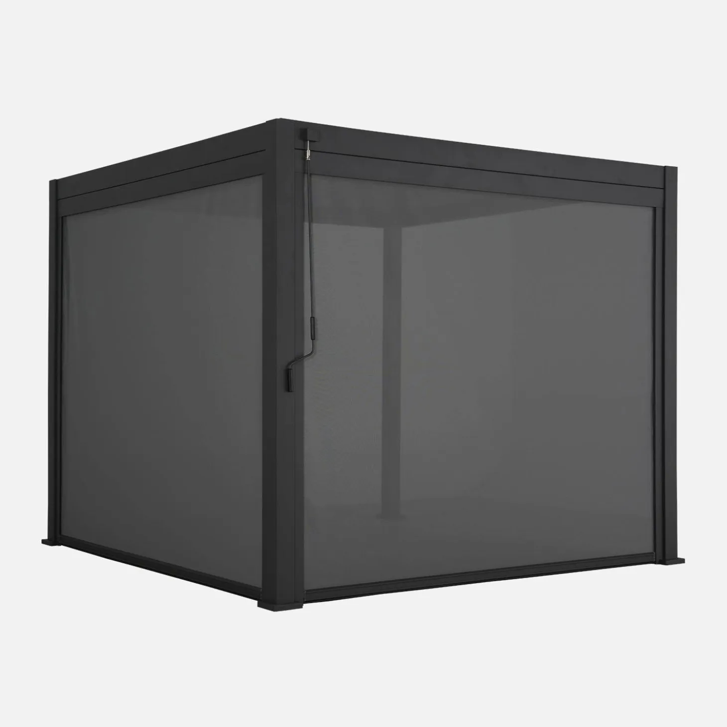 Pérgola bioclimática 3x3m V2 + 2 toldos verticales de 3m