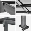 Pérgola cochera de aluminio con canalón integrado, 3x6m